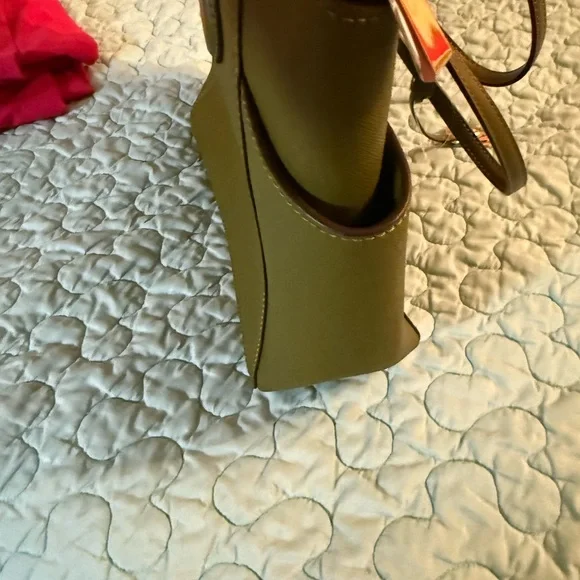 Michael Kors Green Tote with Gold Details